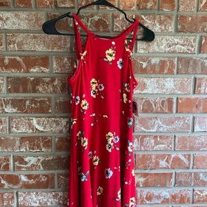 Arizona Jean Co Red Flower Dress